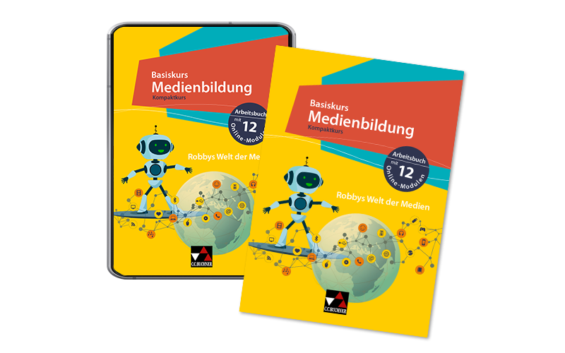 Cover des Kompaktkurs Basiskurs Medienbildung mit Online-Modulen und Arbeitsbuch für Schülerinnen und Schüler